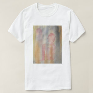 Night Of Red Moon Watercolor Print T-Shirt