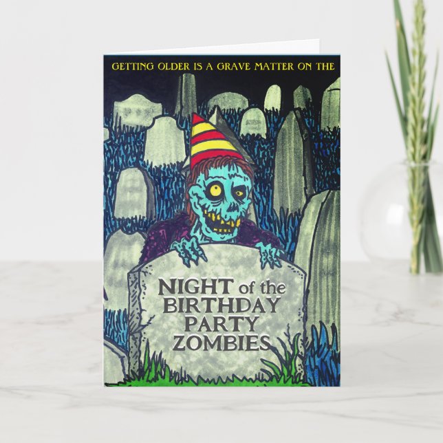 Night of the Birthday Party Zombies Card (Front)