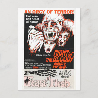 NIGHT OF THE BLOODY APES POSTCARD