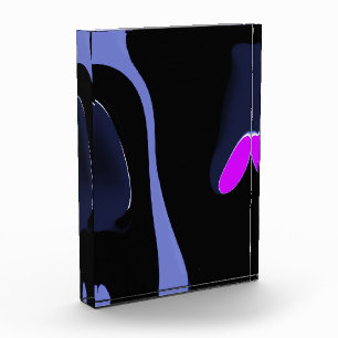 Night of the Comet: Abstract Blue, Purple & Black Photo Block