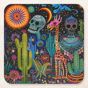 Night of the Dead  Square Paper Coaster