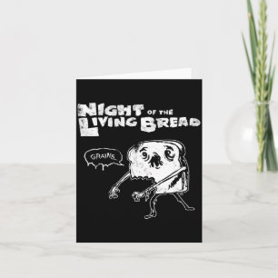 Night of the Living Bread Funny Halloween toast Card