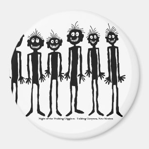 Night of the Walking Gigglers Petroglyph Magnet