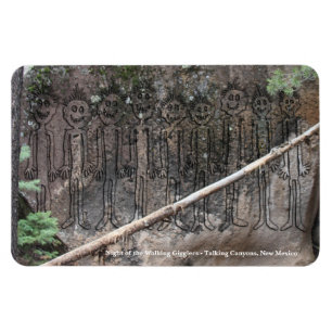 Night of the Walking Gigglers Petroglyph Magnet