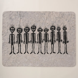 Night of the Walking Gigglers Petroglyph Sherpa Blanket