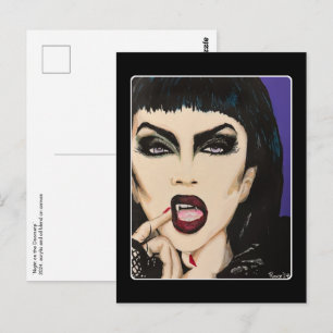 ‘Night on the Doorstep’ Painting on a Postcard
