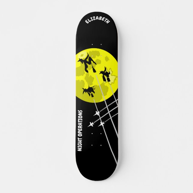 Night Operations Funny Customisable Skateboard (Front)