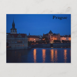 NIGHT OVER PRAGUE POSTCARD