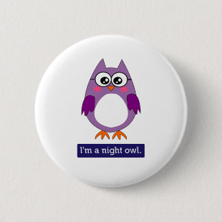 Night Owl 6 Cm Round Badge