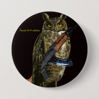 Night Owl 7.5 Cm Round Badge