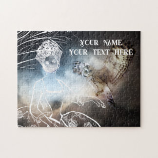 Night Owl and Lady Jigsaw Puzzle