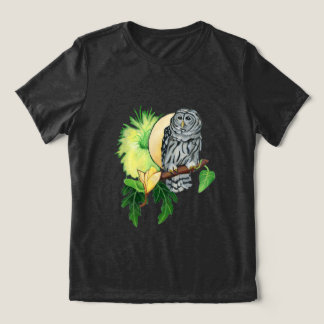 Night owl and moon Tri-Blend shirt