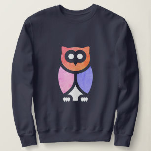 Night Owl, Beautiful Pink Purple Abstract Pop Art Sweatshirt