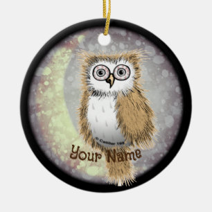 Night Owl  Ceramic Ornament