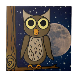 Night owl ceramic tile