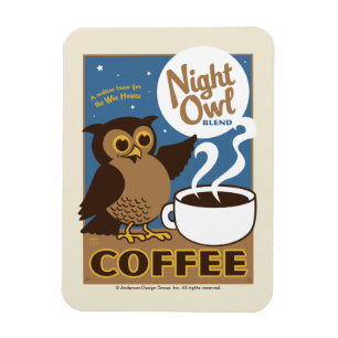 Night Owl Coffee Magnet