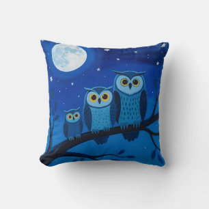 Night Owl Family Moonlit Sky Cushion