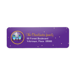 Night Owl Family Return Address Label