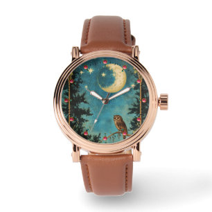 NIGHT OWL FULL MOON AND STARRY NIGHT WATCH