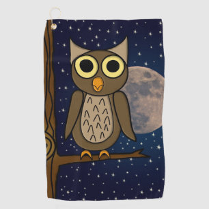 Night owl golf towel