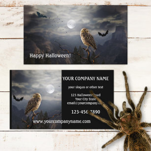 Night Owl Halloween Business Card