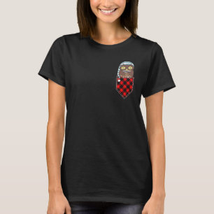 Night Owl In Pocket Cute Retro Red Plaid Coffee &  T-Shirt