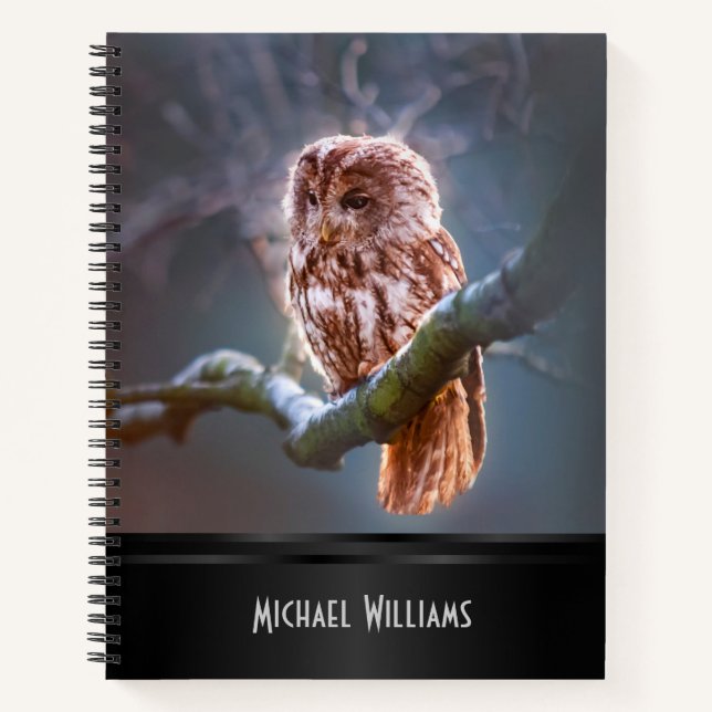 Night Owl Monogram Notebook (Front)