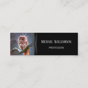 Night Owl Photo Elegant Mini Business Card