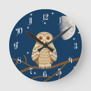 Night owl round clock