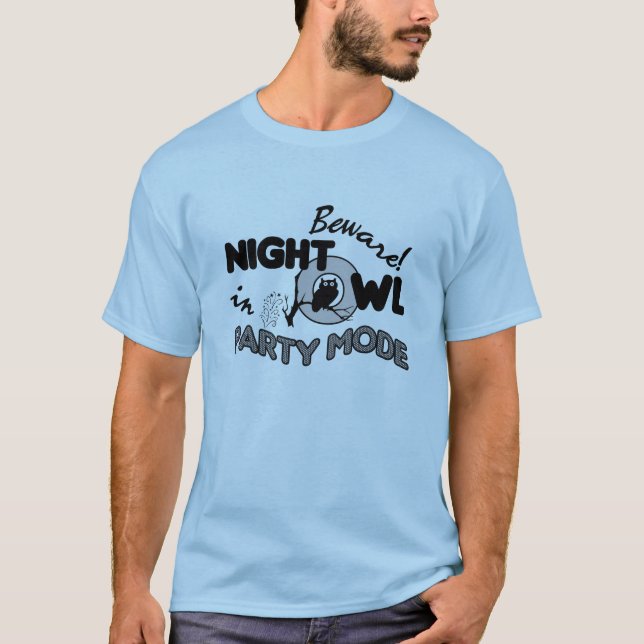 Night Owl shirt - choose style & colour (Front)