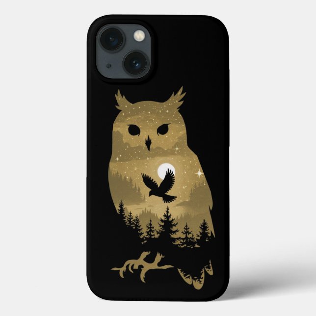 Night Owl Silhouette Case-Mate iPhone Case (Back)