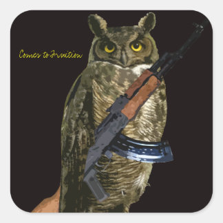 Night Owl Square Sticker