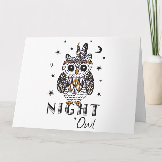 Night Owl Thank You Card (Front)