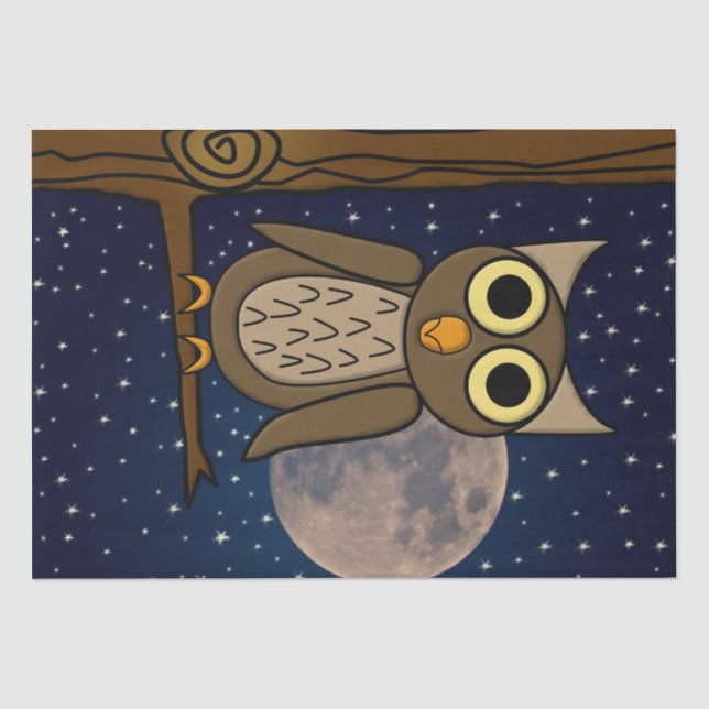 Night owl tissue paper (Front)