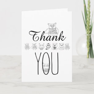Night Owls Thank You Card