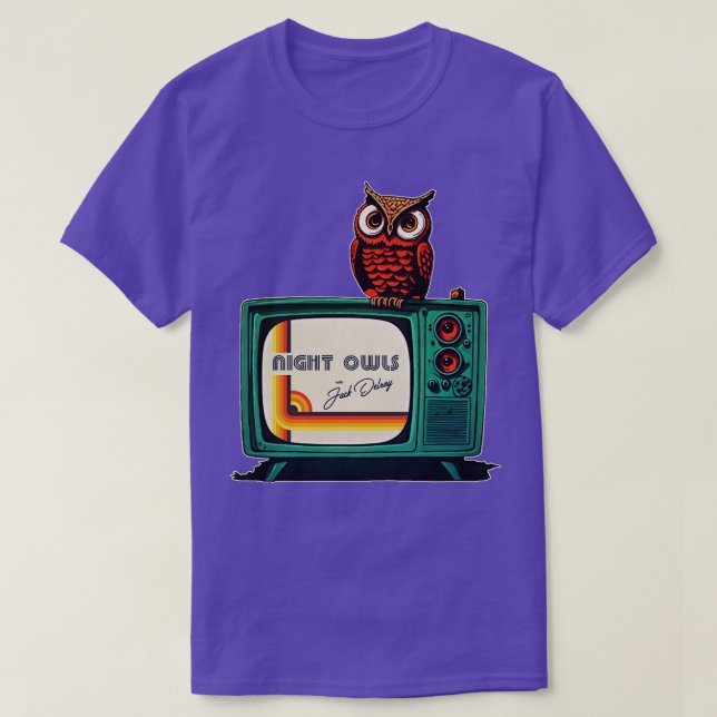 Night Owls With Delroy TV Station Break T-Shirt (Design Front)