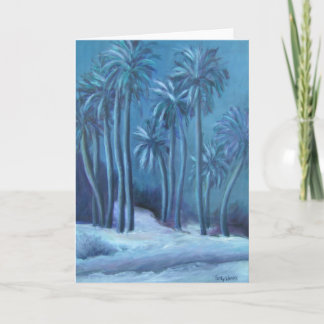 NIGHT PALMS Greeting Card