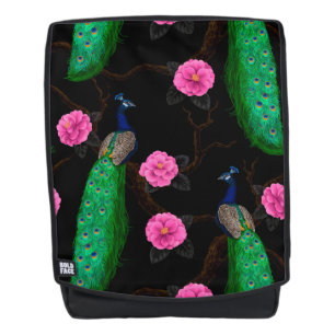 Night peacock garden backpack