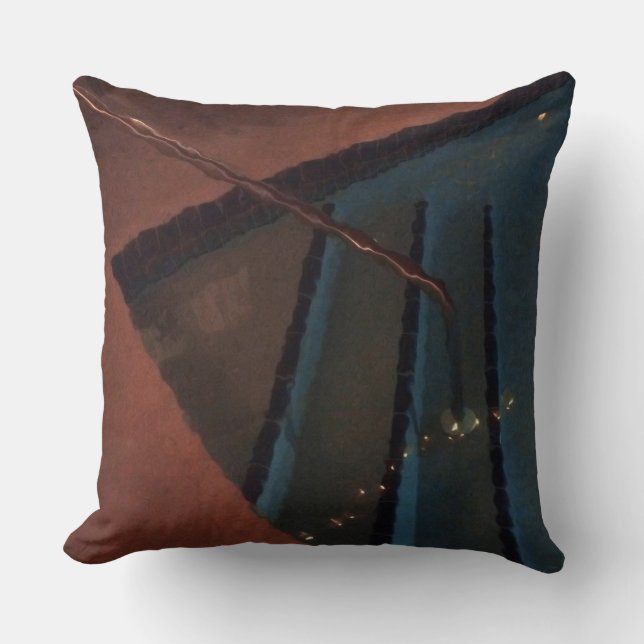 Night Pool Abstract Cushion (Front)