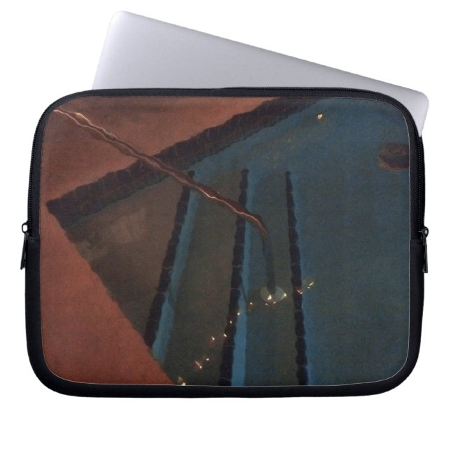 Night Pool Abstract Laptop Sleeve (Front)