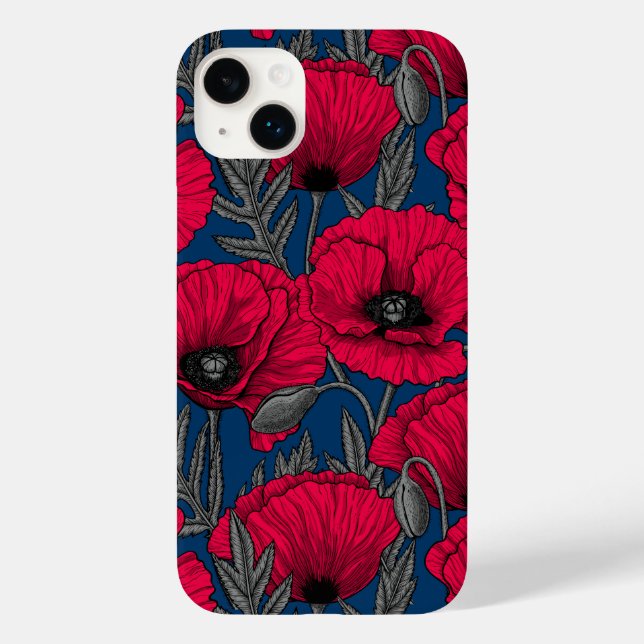 Night poppy garden Case-Mate iPhone case (Back)