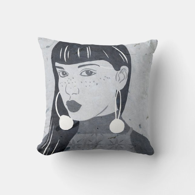 Night Portrait Glance Cushion (Front)