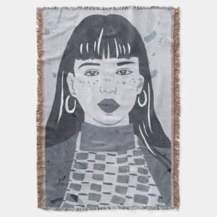 Night Portrait Throw Blanket