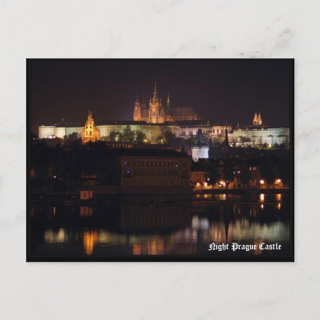 Night Prague Castle Postcard (Front)