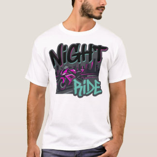 Night Ride Motorcycle Graffiti Urban Streetwear Gr T-Shirt