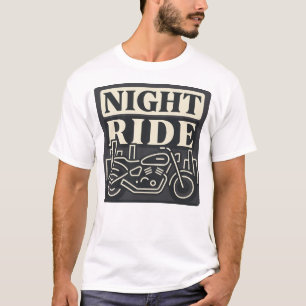 Night Ride Motorcycle Urban Biker Graphic T-Shirt