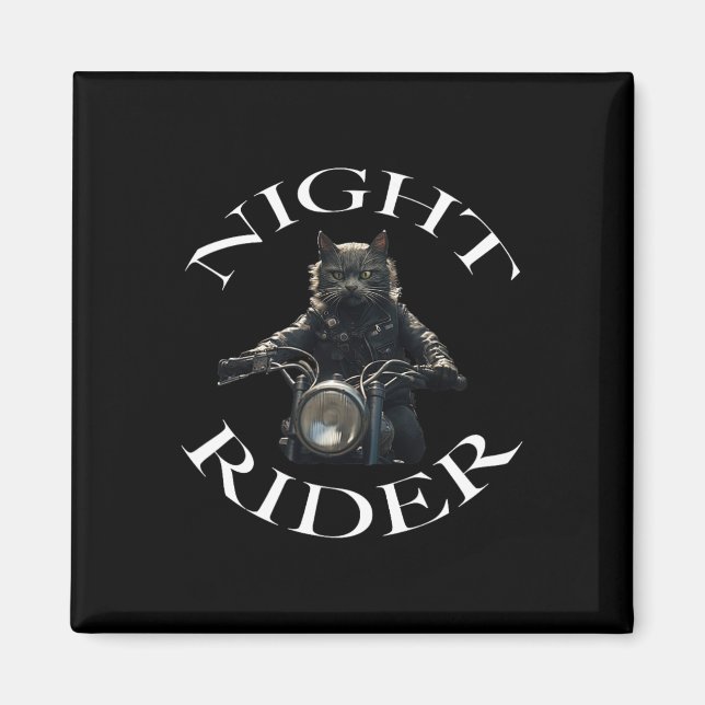 Night Rider Bad Cat  Magnet (Front)