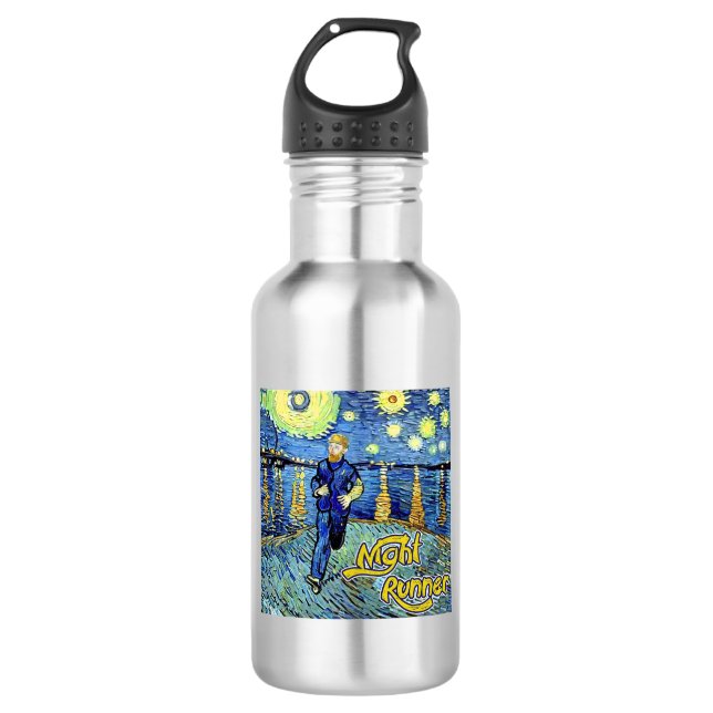 Night Runner Starry Night 532 Ml Water Bottle (Front)