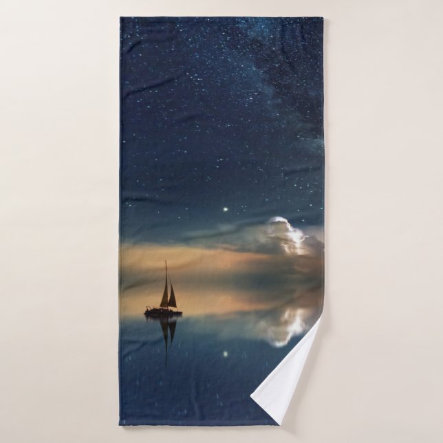 Night Sailing Bath Towel (Bath Towel)