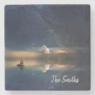 Night Sailing Stone Coaster